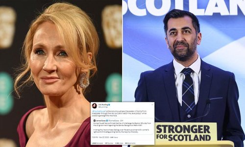 JK Rowling warns Humza Yousaf he will 'disappear through the ice' behind Nicola Sturgeon as he vows to continue predecessor's gender rights battle ahead of his confirmation as Scottish First Minister TODAY