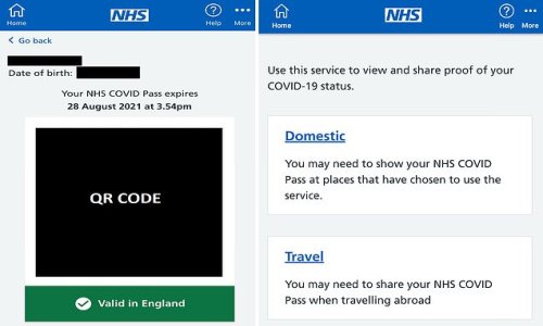 NHS App is updated for 'domestic' Covid passports