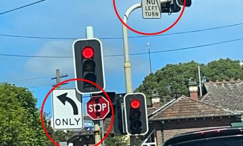 Sydney instersection puzzles drivers with confusing street signs