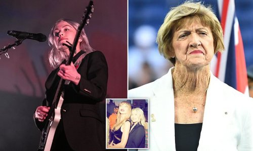 Music star Phoebe Bridgers hits Margaret Court with an UNPRINTABLE insult and gets crowd to launch into obscene chant at concert held at arena named after Aussie tennis legend