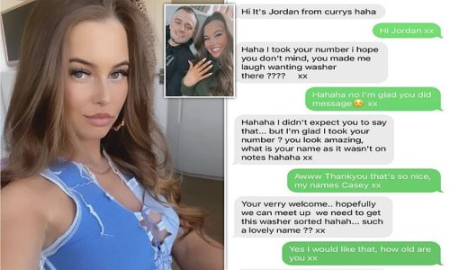 Man, 22, reveals how he got his own back on a 'creepy' Currys delivery driver who texted his pregnant fiancée by posing as her and leading him into an X-rated message exchange