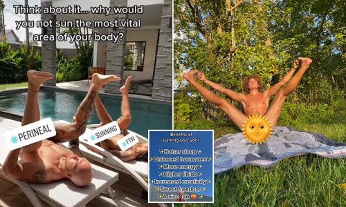'It's like the sunlight fills your being from the bottom up': Strange trend that sees people tanning their BUTTS and genital area goes viral on TikTok, with users claiming it provides 'better sleep, more energy, and a higher libido'