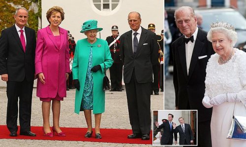 'I can still remember the gasps': Queen left the whole room in shock after delivering a speech in Gaelic at Dublin Castle in 2011, David Cameron recalls, as Edna Kenny claims Prince Philip made 'massive effort' to get visit right