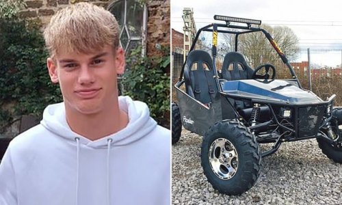 Rugby-playing 18-year-old is killed when off-road buggy flips on top of him as he rides it on farmland
