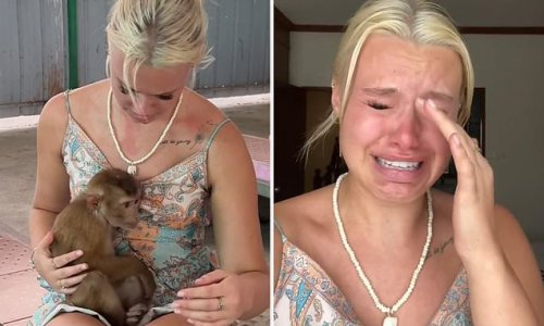Aussie influencer breaks down in tears over 'triggering' monkey show in Thailand: 'That's really messed up'