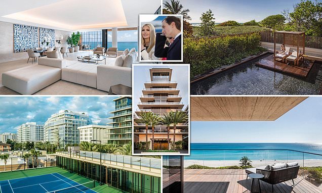 Jared and Ivanka sign one-year lease on oceanfront condo in Miami where a penthouse recently sold for $33M - as they build permanent home on 'Billionaire Bunker' island