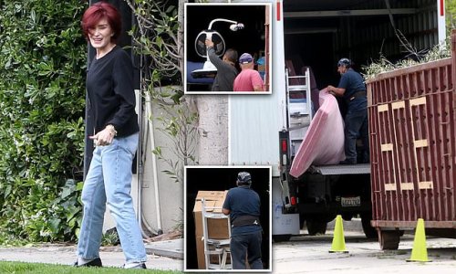 EXCLUSIVE: Have the Osbournes given up on the US? Sharon is spotted moving baby furniture out of her LA home - months after frail rocker Ozzy said he 'doesn't want to die in crazy America'