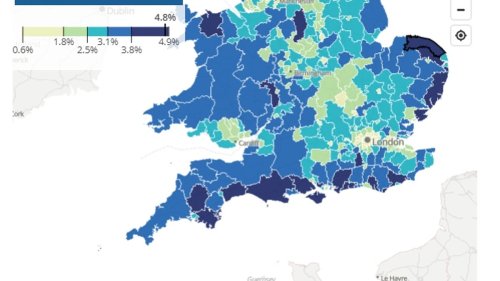 Welcome to grey Britain... interactive heat map shows how over-65s make up a THIRD of residents in...