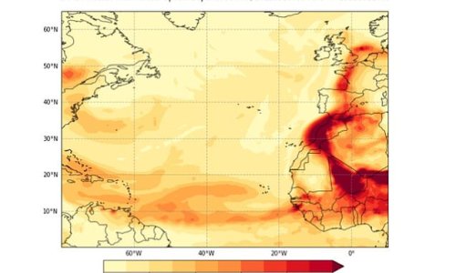'Blood rain' could hit Britain this WEEK: Another huge plume of Saharan dust is moving across the Atlantic – and it's due to hit western Europe on FRIDAY