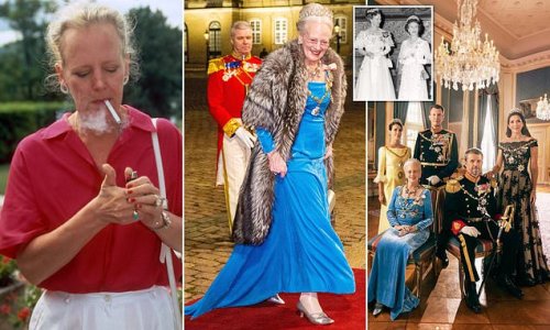The chain-smoking 'people's monarch': Inside life of Denmark's Queen Margrethe - from doing her own supermarket shop, being hired for Netflix film and her less-than-harmonious family relations (including a husband who refused to be buried beside her)