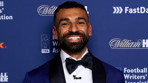 Mohamed Salah and Alessia Russo dress to impress as they collect FWA Footballer of the Year awards at ceremony in London