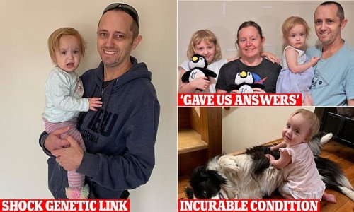 Heartbreak as Aussie father-of-two who suffers from a genetic disease that causes tumours to grow only discovered it when his two-year-old daughter fell ill - and there is no cure