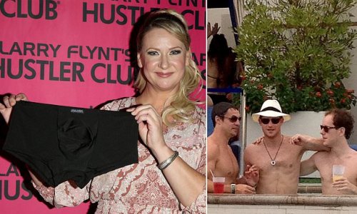Fancy a brief slice of royal history? Former stripper holds up black underpants she claims Prince Harry tore off during his infamous Las Vegas strip before they are auctioned today