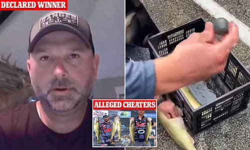Winner of Cleveland fishing tournament says he hopes duo who 'cheated by stuffing their catch with lead weights' get the maximum possible penalty - after video 'showed contestant submitting walleye filled with metal sinkers'