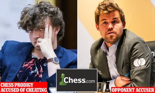 US chess grandmaster, 19, accused of using anal beads to beat world champ Magnus Carlsen 'likely cheated' more than 100 TIMES to win cash in online games by 'using a second screen'