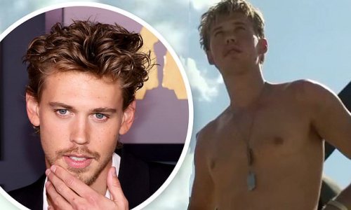 Elvis star Austin Butler goes shirtless in new teaser photos from upcoming Masters Of The Air mini-series