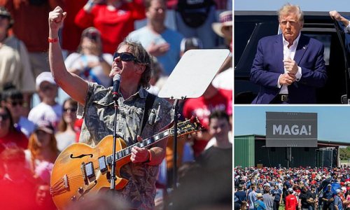 Ted Nugent calls Ukraine's president a 'homosexual weirdo' during Trump's first campaign rally in Waco, Texas