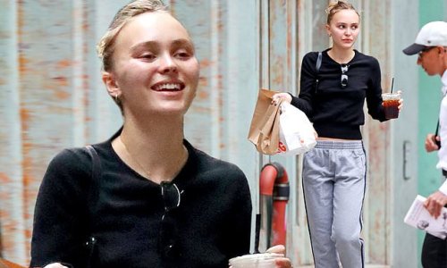 Lily-Rose Depp enjoys a cheat day as she picks up fast food during makeup free outing