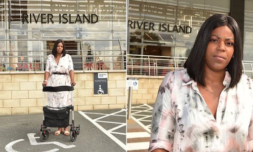 Mother who suffers from incontinence makes a formal complaint after she wet herself in River Island when staff refused to let her use their toilet - and placed a 'Wet Floor' sign next to her