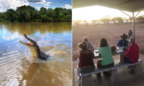 Aussie has his leg savaged by a crocodile after stepping in a waterhole - but the terrifying encounter just made him thirsty: 'Just bandage it and take me to the pub'