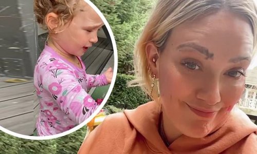 Hilary Duff's daughter Banks, two, does her mom's makeup