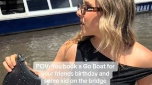 Teen who poured milk over boat passengers from a bridge finally gets taste of karma as he is...