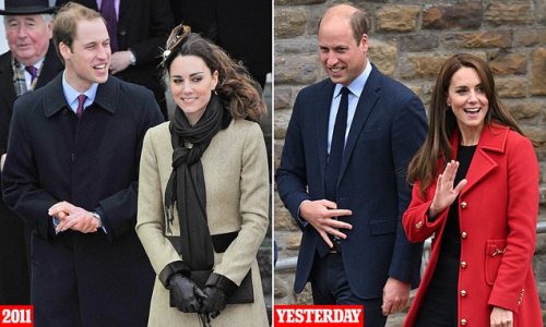 From a couple 'uncertain' in public to the poised Prince and Princess of Wales: William and Kate's return to Anglesey - the site of their first joint engagement 11 years ago - shows just how much they've grown
