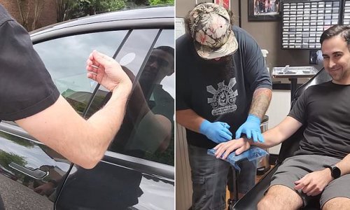 Tesla owner unlocks his car with tiny contactless chip he had implanted IN HIS HAND - saying it comes in 'handy' since his phone's Bluetooth doesn't always unlock it