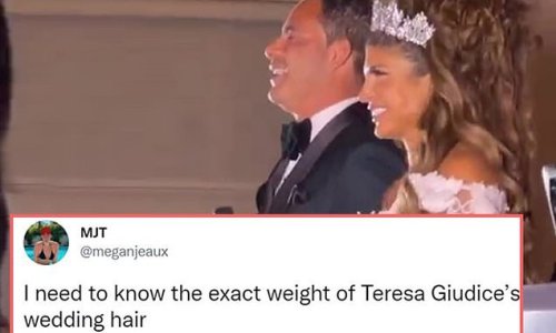 Teresa Giudice's hair is both mocked and celebrated by social media users after she ties the knot with her now-husband Luis Ruelas