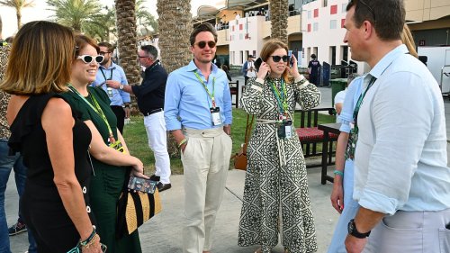 Hidden detail in Beatrice and Eugenie's Bahrain F1 Grand Prix trip that shows new family allegiances with their cousins - after 'paranoid' Prince Harry 'distanced himself'