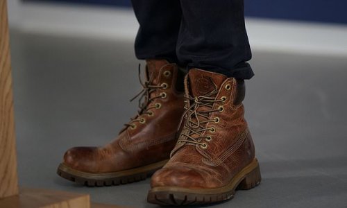 Stop the BOOTS! As Rishi tries to turn the tide on illegal immigration... His £150 Timberlands steal the limelight