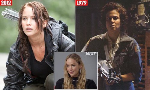 Er... Sigourney Weaver? Jennifer Lawrence is slammed for claiming she was the first EVER female action movie lead in The Hunger Games