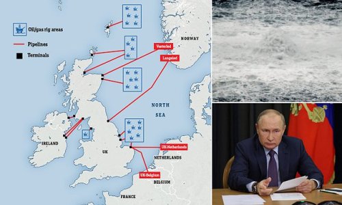 Are Britain's North Sea gas lines next? Europe 'must brace for 'previously unimaginable threats' to pipes, rigs and undersea cables after Nord Stream was blown up in suspected Russian attack