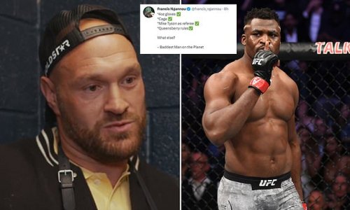 Ex-UFC heavyweight champ Francis Ngannou agrees with Tyson Fury that they should fight in a CAGE with Mike Tyson as referee - and he wants Deontay Wilder and Anthony Joshua too