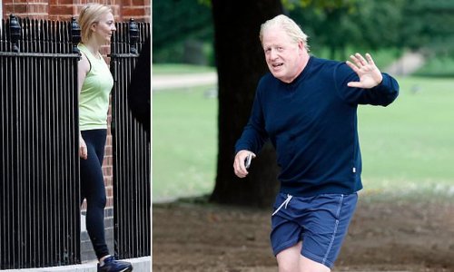 Liz Truss heads out for early morning work-out: PM leaves Downing Street in her exercise gear - as Boris dons his running shorts and trainers for jog through London park