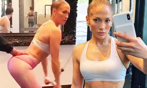 Jennifer Lopez sets pulses racing with her unreal abs as she works up a sweat