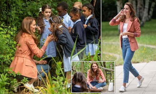 Kate Middleton dons £1,795 Chloe blazer and £90 Veja trainers on a visit to Natural History Museum