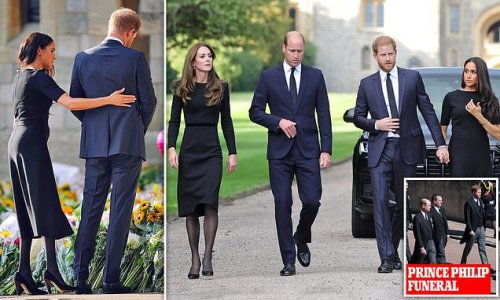 Reconciliation... or only a truce? The 'Fab Four's' unexpected reunion happened after William sent Harry a text asking if he and Meghan wanted to view flowers left for the Queen at Windsor and was NOT on the orders of King Charles III, reveals RICHARD KAY