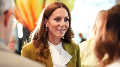 Kate's show of support for Victoria! Princess of Wales opts for a £1,340 suit from Beckham's brand to present fashion award amid designer's heartache over feud with son Brooklyn