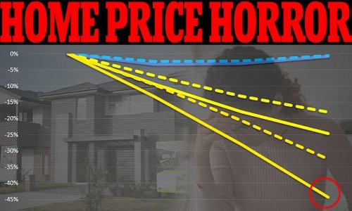 The 'worst case scenario' graph that should send chills down the spine of every Australian home owner and renter - as economist warns house prices could plunge by 44 per cent