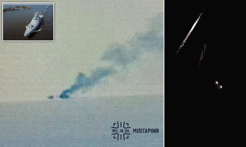 'Russian warship, go f*** yourself!' Joy as Ukraine 'DESTROYS' Kremlin navy craft that shelled Snake Island - with man who launched rockets repeating famous phrase used by defiant border guards on the outcrop