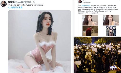 SEX BOTS are used to curb Chinese Covid protests: Porn accounts flood  Twitter with racy escort ads and erotic videos 'in Beijing plot to drown  out reports on riots' | Flipboard