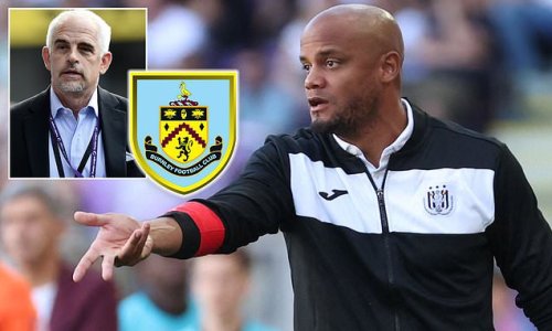 Manchester City legend Vincent Kompany could be set for a Premier League return as he is 'named leading contender for the Burnley job' but the deal 'hinges on the Clarets avoiding the drop to the Championship'