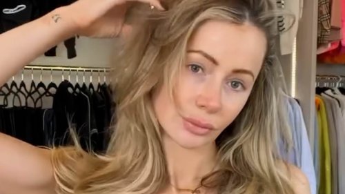 Olivia Attwood poses in her underwear before cutting her own fringe