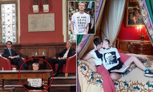 Revealed: Trans activist who stormed Kathleen Stock's speech is republican Oxford Uni student whose father is an XR protester - and stormed Windsor Castle to kiss their partner on King Charles's bed with a copy of Prince Harry's memoir