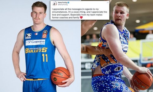 NBL star left with fractured skull after coward punch attack speaks of 'SCARY' incident in first statement since emergency surgery in Brisbane