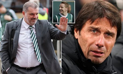 Scottish soccer star says Ange Postecoglou could LEAVE Celtic for Tottenham as Aussie is listed as a contender to take over from Antonio Conte