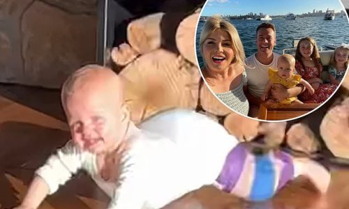 Chezzi Denyer shares adorable video of daughter Sunday 'skydiving' - after undergoing surgery for hip dysplasia