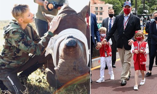 Princess Charlene remains in South Africa to look after rhinos