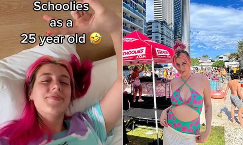 Why I'm going to Schoolies for the first time at 25: 'Toolie' reveals why she has 'absolutely no shame' partying with 17 and 18-year-olds at Surfers Paradise